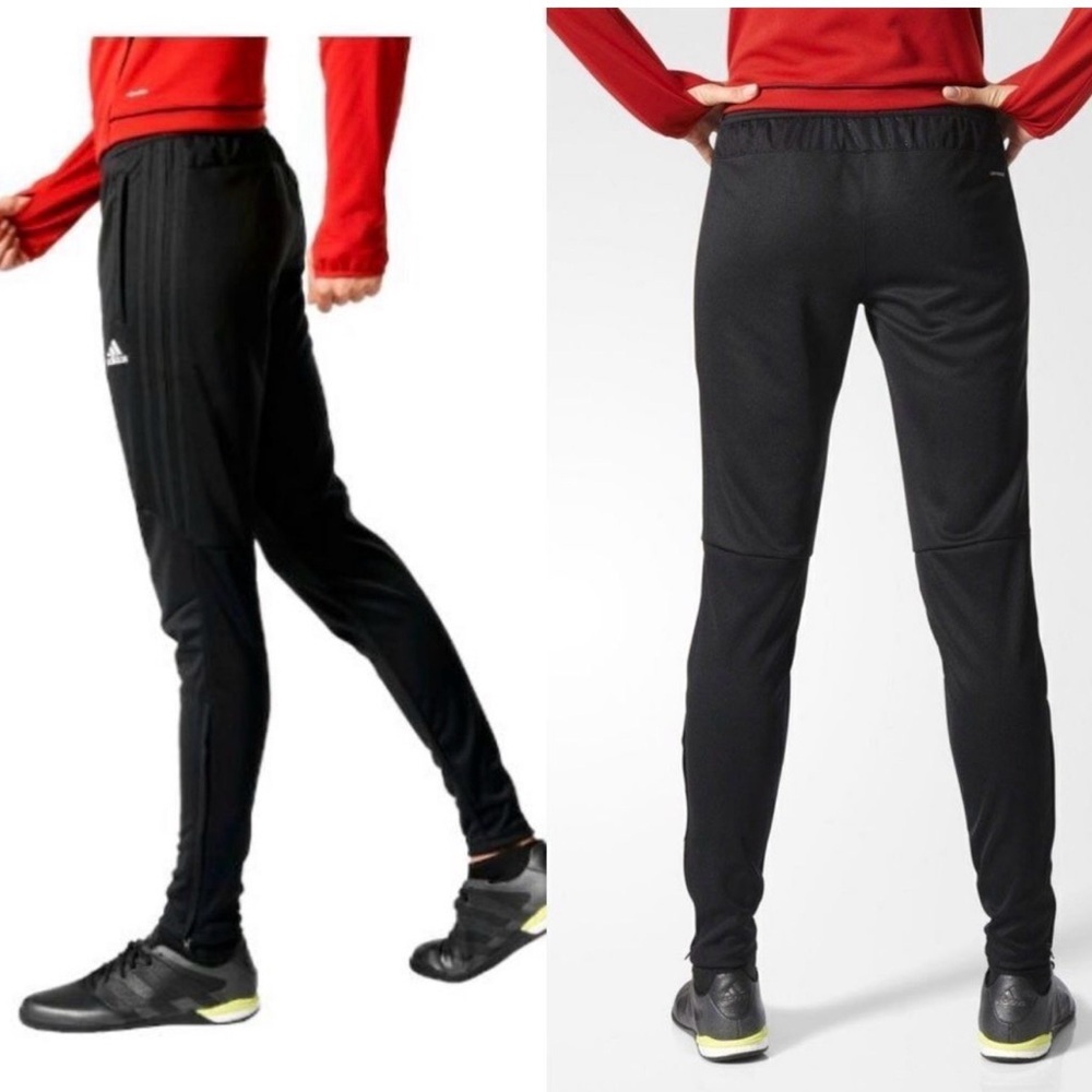 ADIDAS Climacool Jogger XS Black Fitted Zip Leg Track Pants Warm Up Pull On